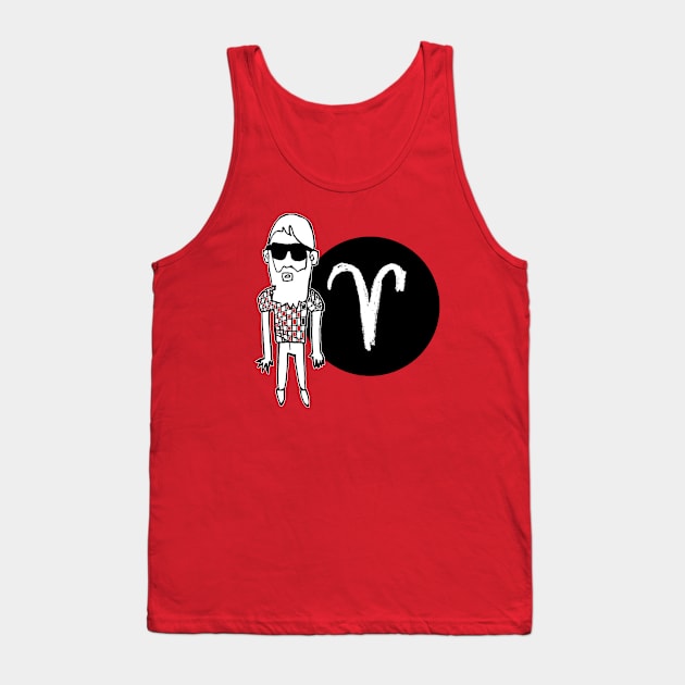 Aries Zodiac Man, Aries Guy Tank Top by badlydrawnbabe